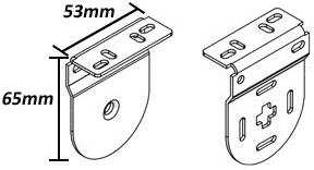 Bracket Dimensions - 53mm x 65mm