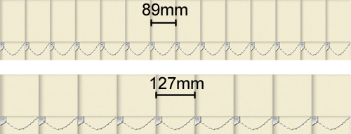 vertical blinds for bifold doors - slat-sizes