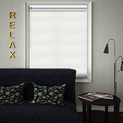 Day and Night Roller Blinds Black White Cream Grey Cappuccino 5 Sizes 160cm Drop