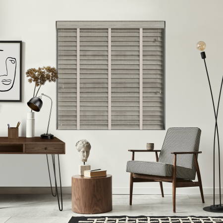 Acacia with Mist Tape Wood Venetian Blinds