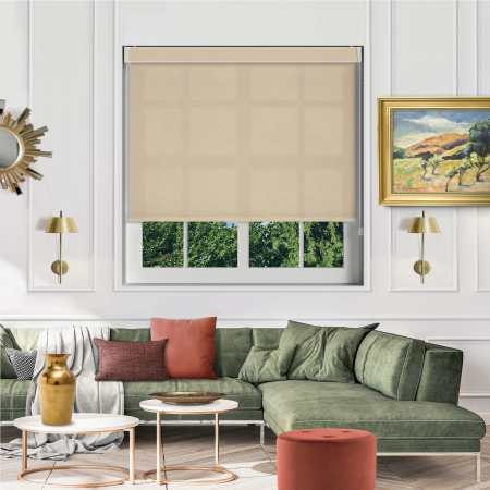 Alia Champagne Electric No Drill Roller Blinds
