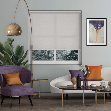 Alia Silver Electric Roller Blinds