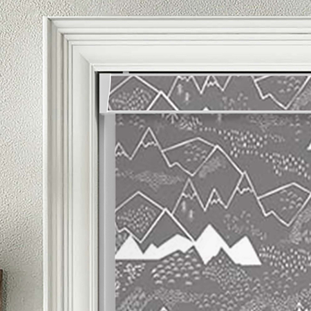 Alpine White On Grey Electric Pelmet Roller Blinds Product Detail