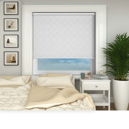 Anne Snow Grey Cordless Roller Blinds