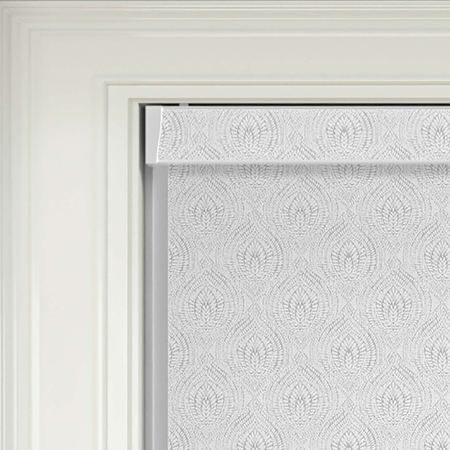 Anne Snow Grey Electric No Drill Roller Blinds Product Detail