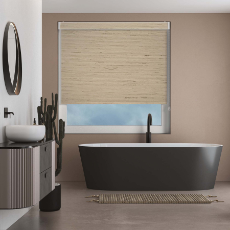 Aqua Weave Stone Electric No Drill Roller Blinds