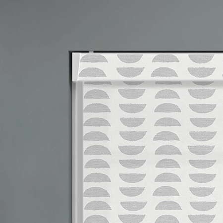 Arc Stamp Grey Electric No Drill Roller Blinds Product Detail