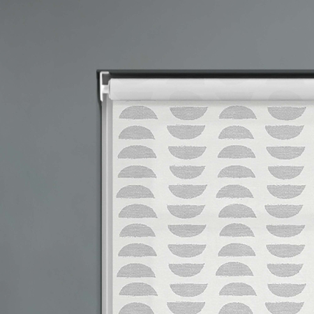 Arc Stamp Grey Electric Roller Blinds Product Detail