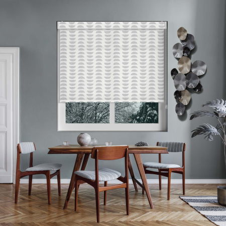 Arc Stamp Grey No Drill Blinds