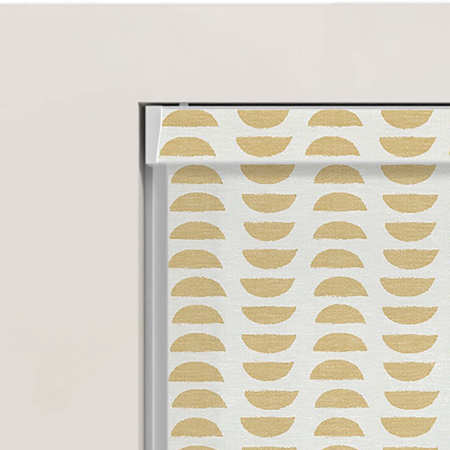 Arc Stamp Mustard Electric No Drill Roller Blinds Product Detail