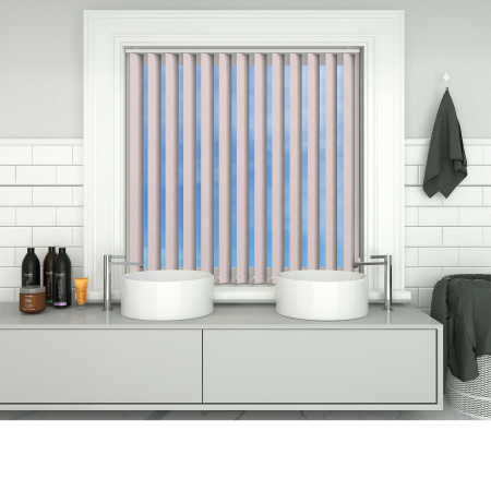 Ava Hint of Pink Replacement Vertical Blind Slats Open