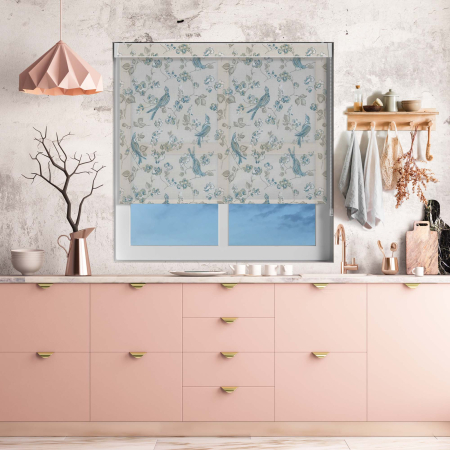 Aviary Fawn Electric No Drill Roller Blinds
