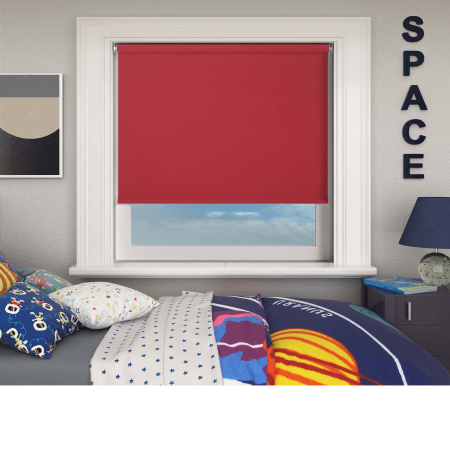 Bedtime Bright Red Electric Roller Blinds