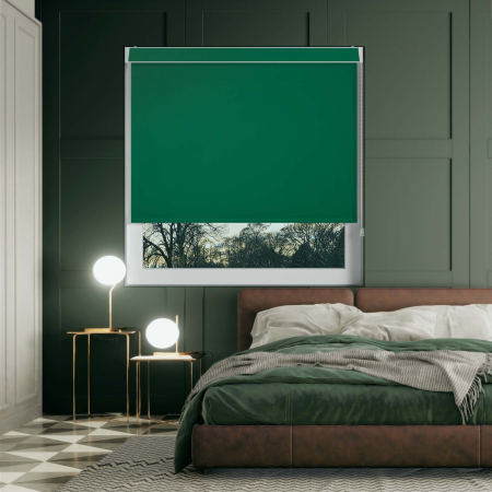 Bedtime Racing Green Electric No Drill Roller Blinds