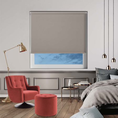 Bedtime Taupe Electric Roller Blinds