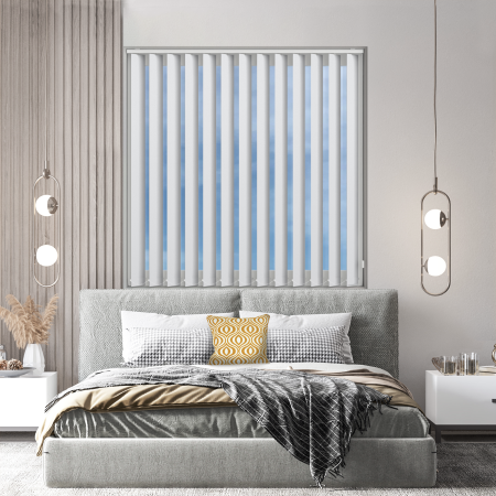 Bedtime White Replacement Vertical Blind Slats Open