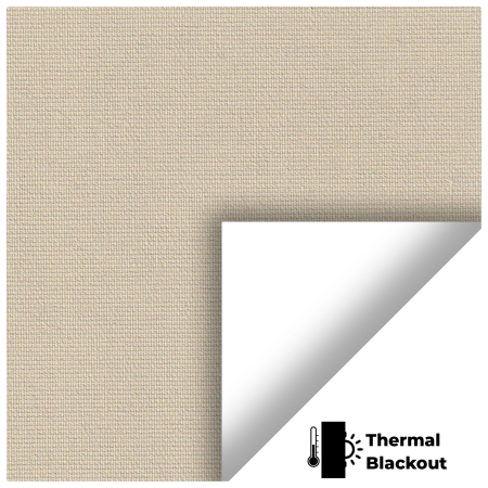 Blackout Thermic Beige Electric Roller Blinds Scan