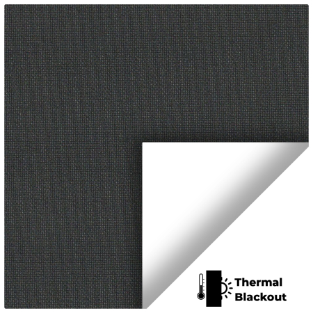 Blackout Thermic Black Electric No Drill Roller Blinds Scan