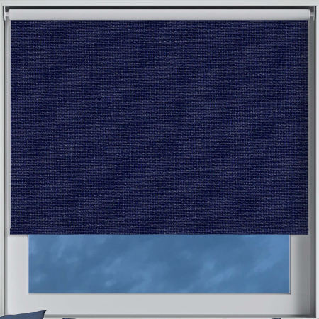 Blackout Thermic Navy Electric Roller Blinds Frame