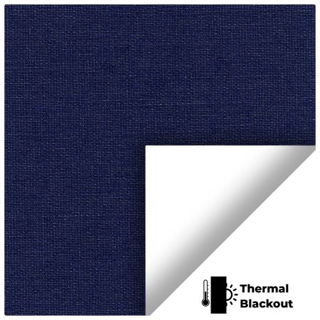 Blackout Thermic Navy Electric Roller Blinds Scan