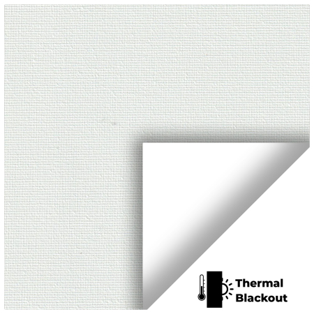 Blackout Thermic Optic White Electric No Drill Roller Blinds Scan