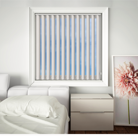 Blackout Thermic Optic White Replacement Vertical Blind Slats Open