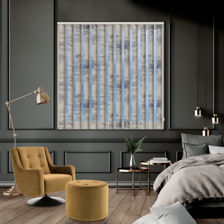 Bliss Stone Grey Replacement Vertical Blind Slats Open