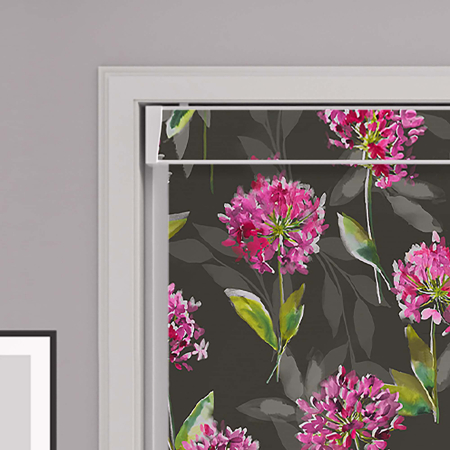Blossom Black Electric No Drill Roller Blinds Product Detail