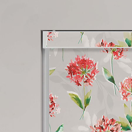 Blossom Orange Electric No Drill Roller Blinds Product Detail