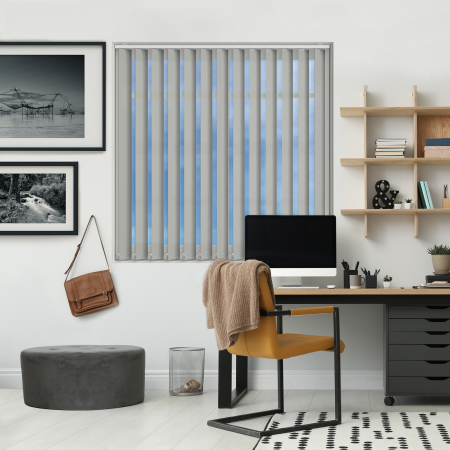 Cameron Graphite Replacement Vertical Blind Slats Open