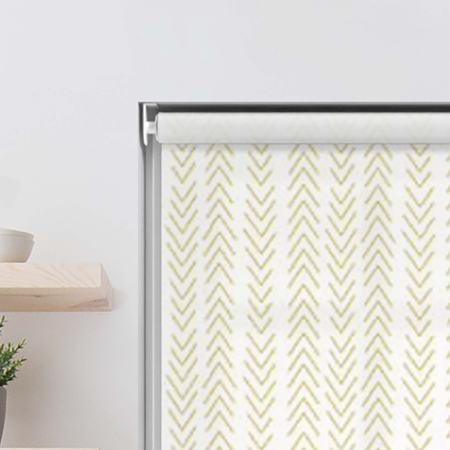 Chevron Mustard Electric Roller Blinds Product Detail