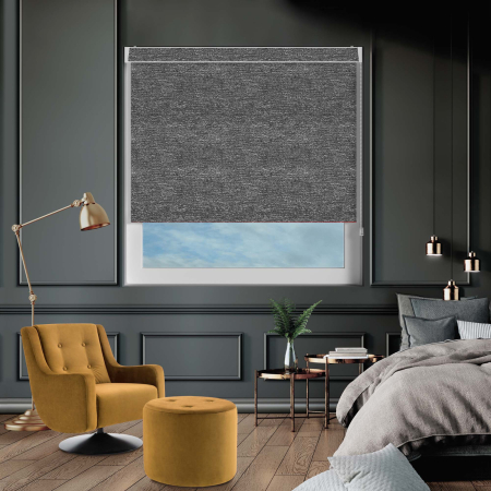 Cody Slate Grey Electric No Drill Roller Blinds