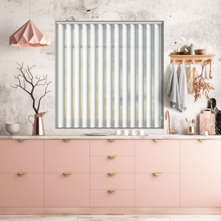 Cora White Replacement Vertical Blind Slats Open