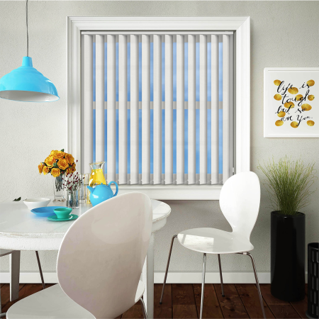 Couture White Replacement Vertical Blind Slats Open