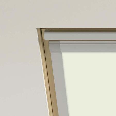 Delicate Cream Velux Roof Window Blinds Detail