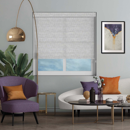 Entwine Charcoal Electric No Drill Roller Blinds