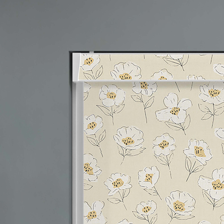Evergreen Floral Yellow Electric No Drill Roller Blinds Product Detail