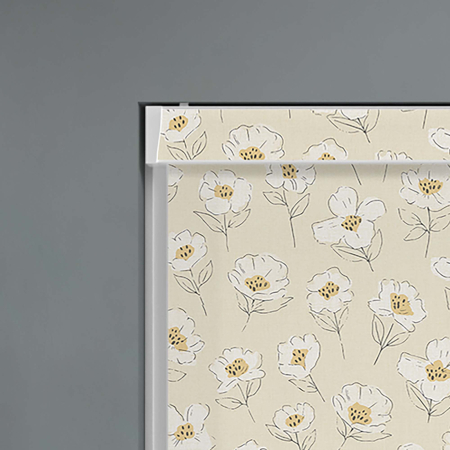 Evergreen Floral Yellow Electric Pelmet Roller Blinds Product Detail
