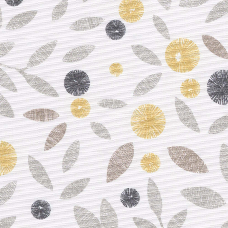 Floral Scatter Mustard No Drill Blinds Scan