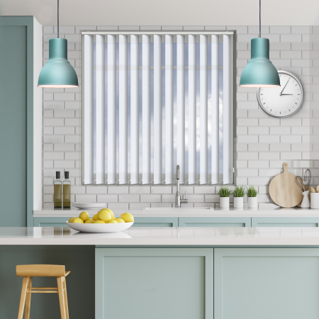 Hera White Replacement Vertical Blind Slats Open