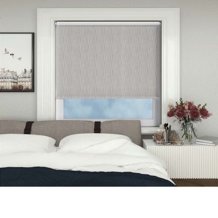 Hollow Grey Cordless Roller Blinds