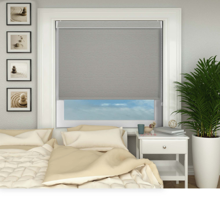 Ivey Grey Electric No Drill Roller Blinds