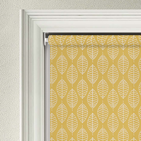 Leaf Yellow Electric Roller Blinds Product Detail