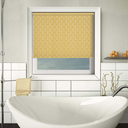 Leaf Yellow Electric Roller Blinds