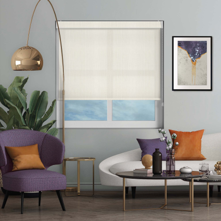 Linen Cotton Electric No Drill Roller Blinds