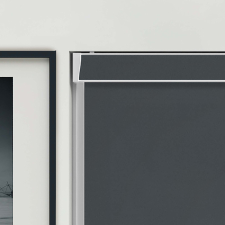 Luxe Anthracite Electric Pelmet Roller Blinds Product Detail