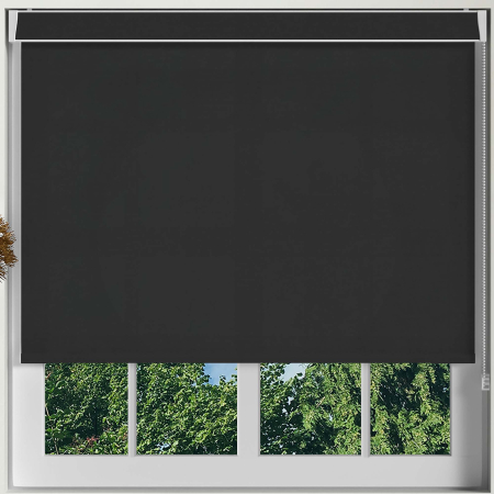 Luxe Black Electric No Drill Roller Blinds Frame