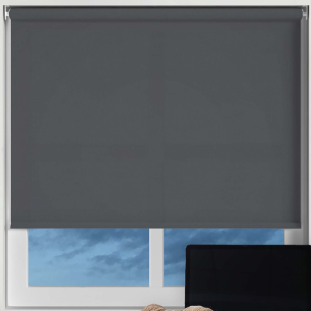 Luxe Charcoal Electric Roller Blinds Frame