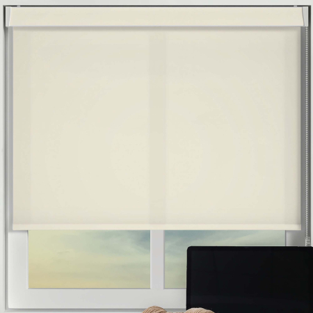 Luxe Cream Electric No Drill Roller Blinds Frame