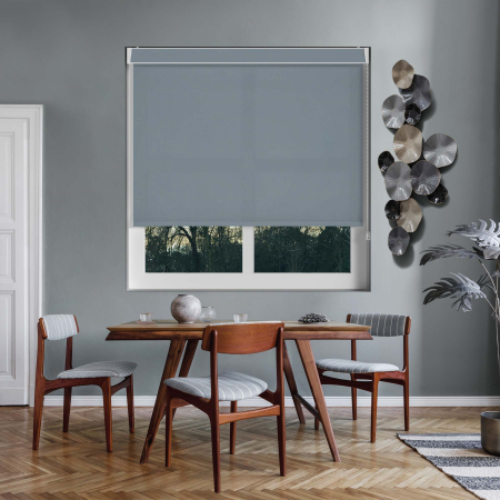Luxe Fog Electric No Drill Roller Blinds